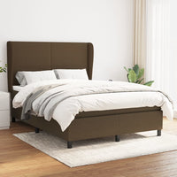 Thumbnail for Boxspringbett mit Matratze Dunkelbraun 140x190 cm Stoff