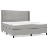 Thumbnail for Boxspringbett mit Matratze Hellgrau 180x200 cm Stoff