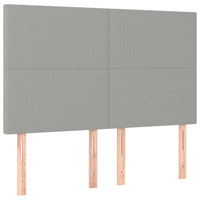 Thumbnail for Boxspringbett mit Matratze Hellgrau 140x190 cm Stoff