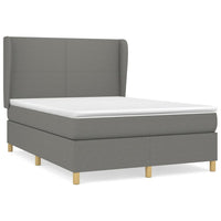 Thumbnail for Boxspringbett mit Matratze Dunkelgrau 140x200 cm Stoff