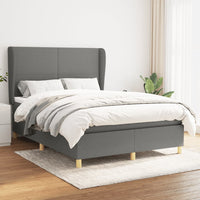 Thumbnail for Boxspringbett mit Matratze Dunkelgrau 140x200 cm Stoff