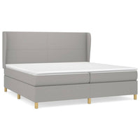 Thumbnail for Boxspringbett mit Matratze Hellgrau 200x200 cm Stoff