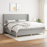 Thumbnail for Boxspringbett mit Matratze Hellgrau 200x200 cm Stoff