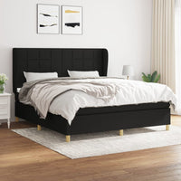 Thumbnail for Boxspringbett mit Matratze Schwarz 160x200 cm Stoff