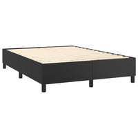 Thumbnail for Boxspringbett mit Matratze Schwarz 140x190 cm Kunstleder