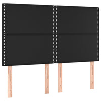 Thumbnail for Boxspringbett mit Matratze Schwarz 140x190 cm Kunstleder
