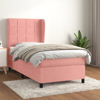 Thumbnail for Boxspringbett mit Matratze Rosa 90x200 cm Samt
