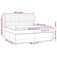 Thumbnail for Boxspringbett mit Matratze Schwarz 200x200 cm Samt