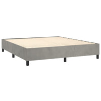 Thumbnail for Boxspringbett mit Matratze Hellgrau 160x200 cm Samt