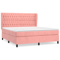 Thumbnail for Boxspringbett mit Matratze Rosa 160x200 cm Samt