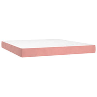 Thumbnail for Boxspringbett mit Matratze Rosa 160x200 cm Samt