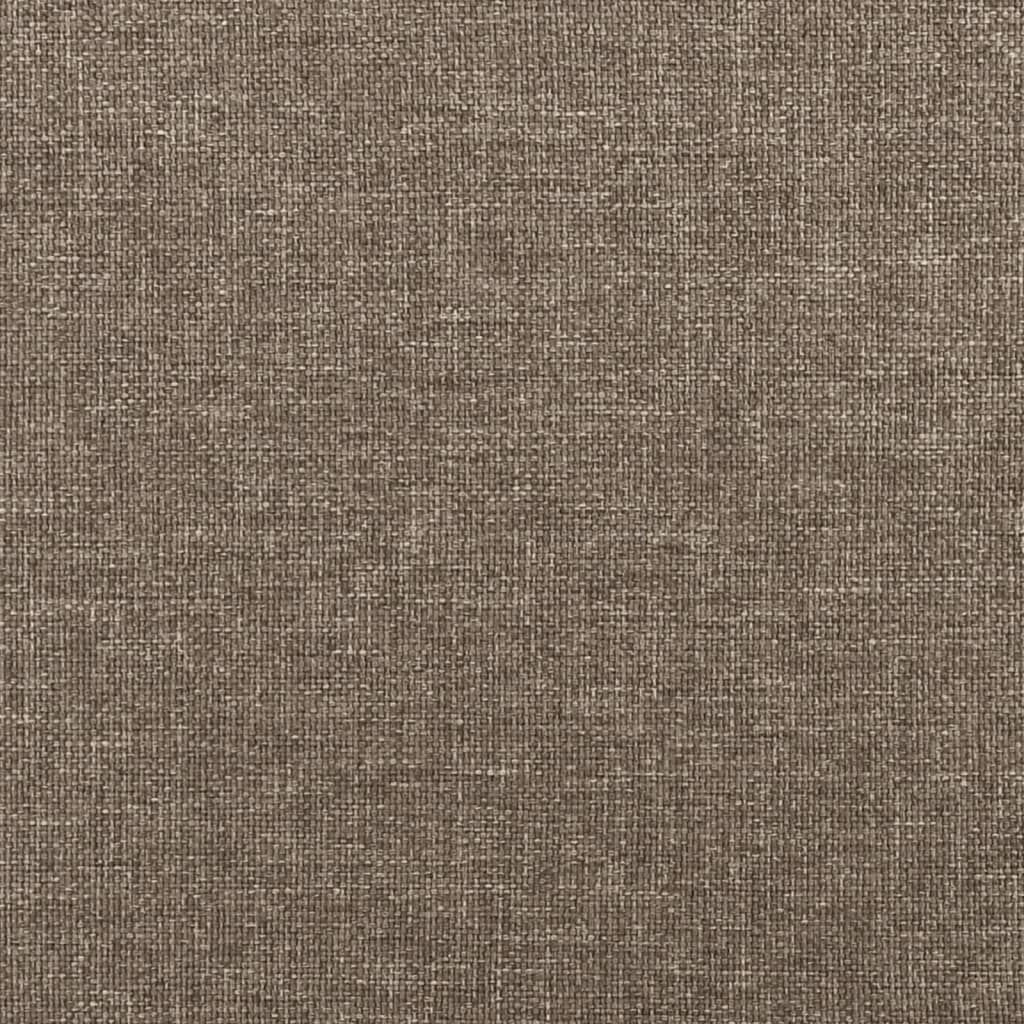 Bettgestell mit Kopfteil Taupe 90x190 cm Stoff
