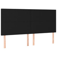 Thumbnail for Bettgestell mit Kopfteil Schwarz 180x200 cm Stoff