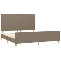 Thumbnail for Bettgestell mit Kopfteil Taupe 180x200 cm Stoff
