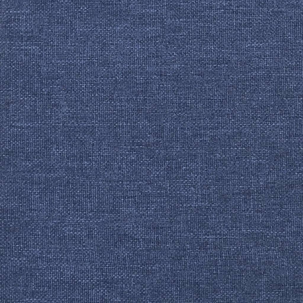 Bettgestell mit Kopfteil Blau 140x190 cm Stoff