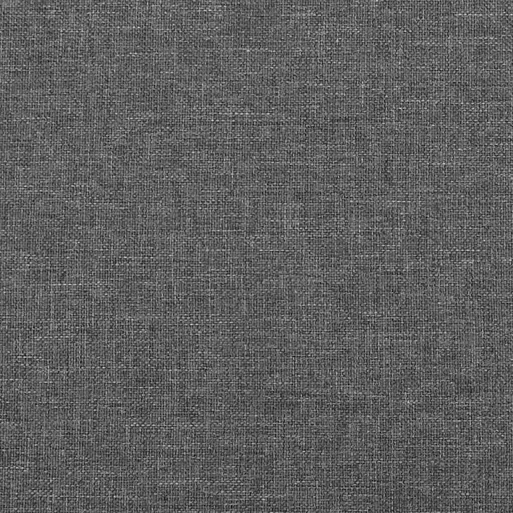 Bettgestell mit Kopfteil Dunkelgrau 100x200 cm Stoff