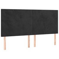 Thumbnail for Bettgestell mit Kopfteil Schwarz 180x200 cm Samt