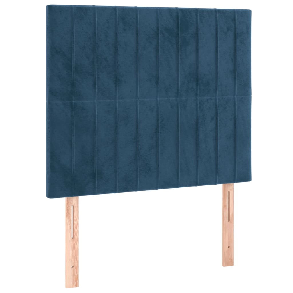 Bettgestell mit Kopfteil Dunkelblau 120x200 cm Samt