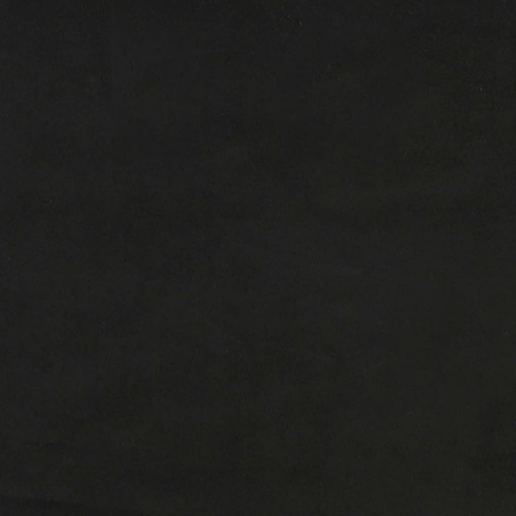 Bettgestell mit Kopfteil Schwarz 140x190 cm Samt