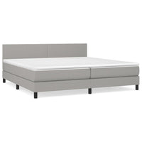Thumbnail for Boxspringbett mit Matratze Hellgrau 200x200 cm Stoff