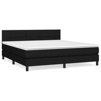 Thumbnail for Boxspringbett mit Matratze Schwarz 180x200 cm Stoff