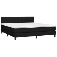 Thumbnail for Boxspringbett mit Matratze Schwarz 180x200 cm Stoff