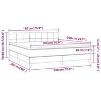 Thumbnail for Boxspringbett mit Matratze Schwarz 180x200 cm Stoff