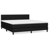 Thumbnail for Boxspringbett mit Matratze Schwarz 180x200 cm Stoff