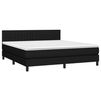 Thumbnail for Boxspringbett mit Matratze Schwarz 180x200 cm Stoff