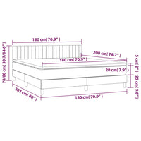 Thumbnail for Boxspringbett mit Matratze Schwarz 180x200 cm Stoff