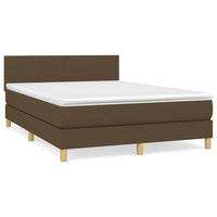 Thumbnail for Boxspringbett mit Matratze Dunkelbraun 140x190 cm Stoff