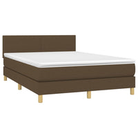 Thumbnail for Boxspringbett mit Matratze Dunkelbraun 140x190 cm Stoff