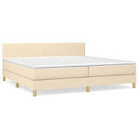 Thumbnail for Boxspringbett mit Matratze Creme 200x200 cm Stoff