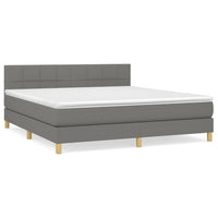 Thumbnail for Boxspringbett mit Matratze Dunkelgrau 160x200 cm Stoff