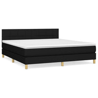 Thumbnail for Boxspringbett mit Matratze Schwarz 180x200 cm Stoff