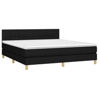 Thumbnail for Boxspringbett mit Matratze Schwarz 180x200 cm Stoff