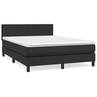 Thumbnail for Boxspringbett mit Matratze Schwarz 140x200 cm Kunstleder