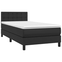 Thumbnail for Boxspringbett mit Matratze Schwarz 80x200 cm Kunstleder