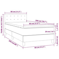 Thumbnail for Boxspringbett mit Matratze Schwarz 80x200 cm Kunstleder