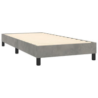 Thumbnail for Boxspringbett mit Matratze Hellgrau 90x190 cm Samt