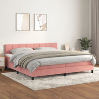 Thumbnail for Boxspringbett mit Matratze Rosa 200x200 cm Samt