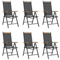 Thumbnail for 7-tlg. Garten-Essgruppe Schwarz und Braun Aluminium