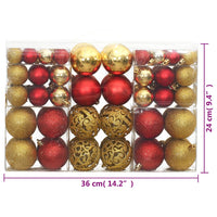 Thumbnail for Weihnachtskugeln 100 Stk. Golden und Weinrot 3 / 4 / 6 cm