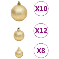 Thumbnail for 111-tlg. Weihnachtskugel-Set Golden Polystyrol