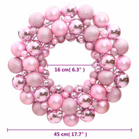Thumbnail for Weihnachtskranz Rosa 45 cm Polystyrol