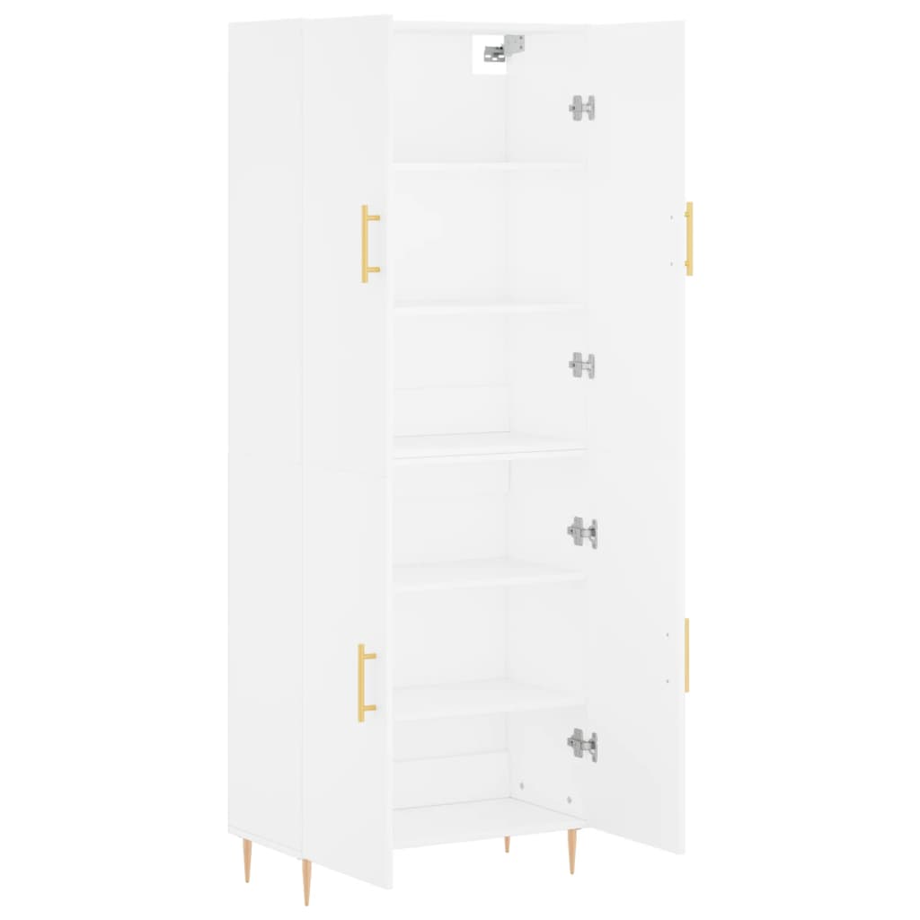 Highboard Weiß 69,5x34x180 cm Holzwerkstoff