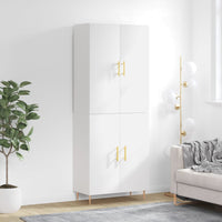 Thumbnail for Highboard Weiß 69,5x34x180 cm Holzwerkstoff