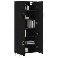 Thumbnail for Highboard Schwarz 69,5x34x180 cm Holzwerkstoff