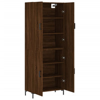 Thumbnail for Highboard Braun Eichen-Optik 69,5x34x180 cm Holzwerkstoff