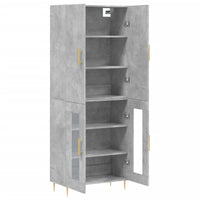 Thumbnail for Highboard Betongrau 69,5x34x180 cm Holzwerkstoff